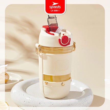 SPEEDS Botol Minum Tumbler Glass Kaca Tumbler Termos Air Panas Mini Botol Minum Portabel 008-1