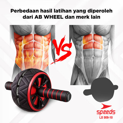 SPEEDS Abdominal Roller Ab Wheel Ab Roller Alat Fitness Olahraga Pembentuk Abs 009-10