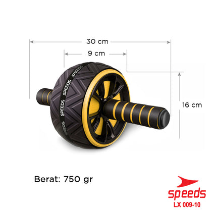 SPEEDS Abdominal Roller Ab Wheel Ab Roller Alat Fitness Olahraga Pembentuk Abs 009-10
