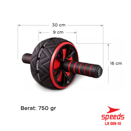 SPEEDS Abdominal Roller Ab Wheel Ab Roller Alat Fitness Olahraga Pembentuk Abs 009-10