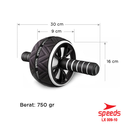 SPEEDS Abdominal Roller Ab Wheel Ab Roller Alat Fitness Olahraga Pembentuk Abs 009-10