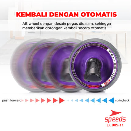 SPEEDS Ab Wheel Ab Roller / Single Wheel / Alat Push Up Stand Bar Alat Gym / Alat Sit Up 009-11