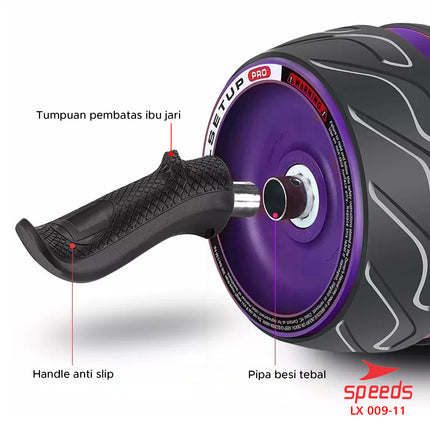 SPEEDS Ab Wheel Ab Roller / Single Wheel / Alat Push Up Stand Bar Alat Gym / Alat Sit Up 009-11