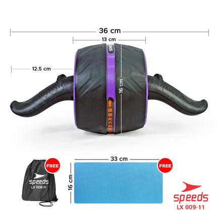 SPEEDS Ab Wheel Ab Roller / Single Wheel / Alat Push Up Stand Bar Alat Gym / Alat Sit Up 009-11