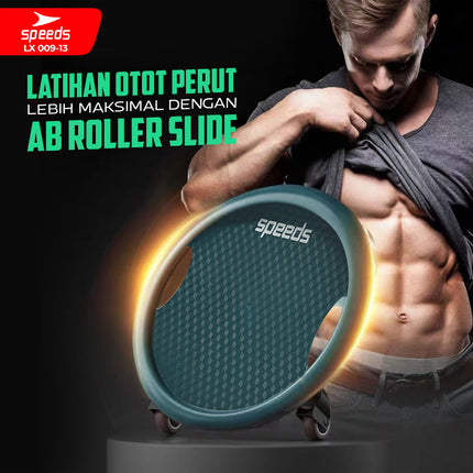 SPEEDS Ab Wheel Abs Roller Abdominal Roller Slide 4 Roda Multifungsi Alat Fitness Olahraga Gym 009-13