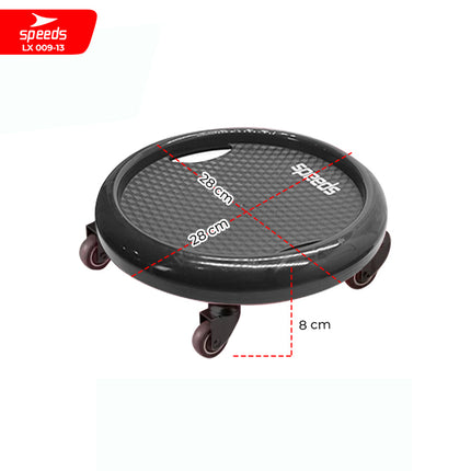 SPEEDS Ab Wheel Abs Roller Abdominal Roller Slide 4 Roda Multifungsi Alat Fitness Olahraga Gym 009-13