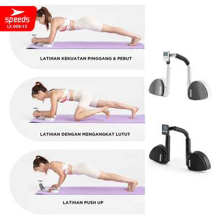 SPEEDS Push Up Plank Alat Bantu Trainer Penahan Siku Push Up Dilengkapi LCD 009-15