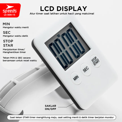 SPEEDS Push Up Plank Alat Bantu Trainer Penahan Siku Push Up Dilengkapi LCD 009-15