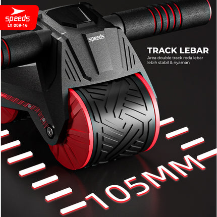 SPEEDS Ab Wheel / Ab Roller Double Wheel / Abdominal Roller / Alat Push Up Stand Bar Alat Gym / Alat Sit Up 009-16