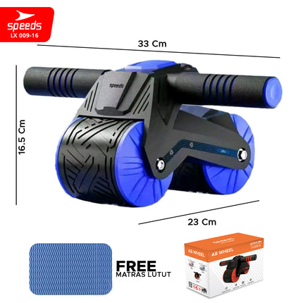SPEEDS Ab Wheel / Ab Roller Double Wheel / Abdominal Roller / Alat Push Up Stand Bar Alat Gym / Alat Sit Up 009-16