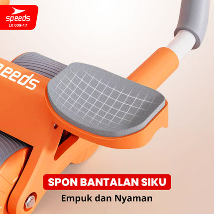 SPEEDS Ab Wheel / Ab Roller / Double Wheel / Alat Push Up Stand Bar Alat Gym / Alat Sit Up 009-17 Orange