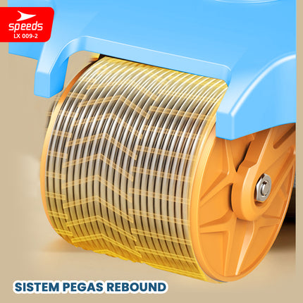 SPEEDS AB Wheels Plank Trainer Ab Roller 2 Roda Automatic Rebound 2in1 Cardio Portabel 009-2 BIRU