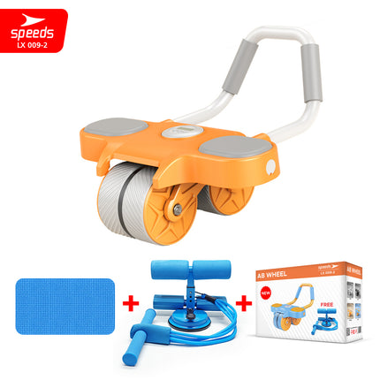 SPEEDS AB Wheels Plank Trainer Ab Roller 2 Roda Automatic Rebound 2in1 Cardio Portabel 009-2 BIRU