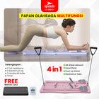 SPEEDS Papan Pilates Papan Perut Latihan Perut Aerobik 4in1 Push Up Ab Wheel Fitness Multifungsi 009-21