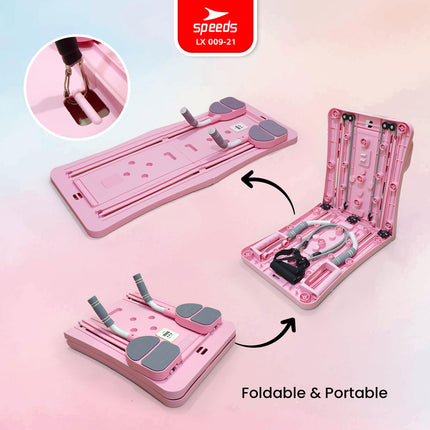 SPEEDS Papan Pilates Papan Perut Latihan Perut Aerobik 4in1 Push Up Ab Wheel Fitness Multifungsi 009-21
