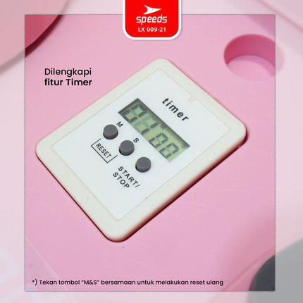 SPEEDS Papan Pilates Papan Perut Latihan Perut Aerobik 4in1 Push Up Ab Wheel Fitness Multifungsi 009-21