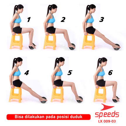 SPEEDS Ab Wheel / Double Wheel / Alat Push Up Stand Bar Alat Gym / Alat Sit Up / Abdominal Roller 009-3