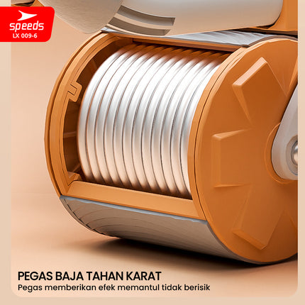 SPEEDS Ab Roller Ab Wheel Automatic Rebound Pembentuk Perut Roller Alat Abdonimal Fitness Olahraga 009-6 HITAM
