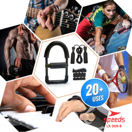 SPEEDS Alat Fitness Handgrip Set 4in1 Exercise Power Wrist Skipping Olahraga Alat Fitness Gym Satu Set 009-8