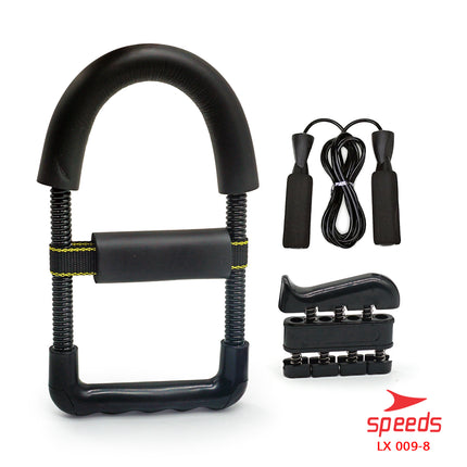 SPEEDS Alat Fitness Handgrip Set 4in1 Exercise Power Wrist Skipping Olahraga Alat Fitness Gym Satu Set 009-8