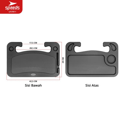 SPEEDS Meja Setir Mobil Ukuran Universal Tray Table Kerja Holder Portabel Car Table Serbaguna Wheel Tray 010-1