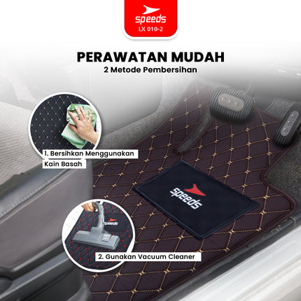 SPEEDS Carmat Car Mats Karpet Mobil 5pcs Universal Semua Mobil 2 Baris Waterproof Premium 010-2