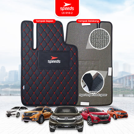 SPEEDS Carmat Car Mats Karpet Mobil 5pcs Universal Semua Mobil 2 Baris Waterproof Premium 010-2