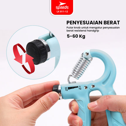 SPEEDS Handgrip 5-60kg Hand Grip Hand Strengthener Alat Latihan Cengkeraman Tangan Portabel 011-12