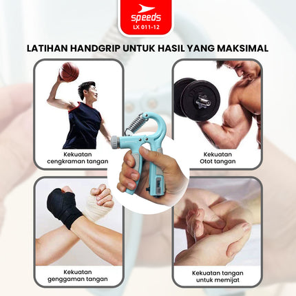 SPEEDS Handgrip 5-60kg Hand Grip Hand Strengthener Alat Latihan Cengkeraman Tangan Portabel 011-12
