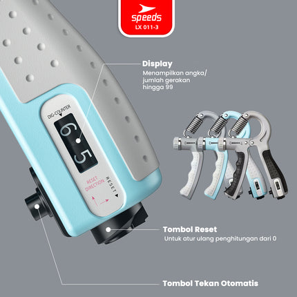 SPEEDS Handgrip Hand Grip 5-60 kg Alat bantu fitness Otot lengan Portable 011-3