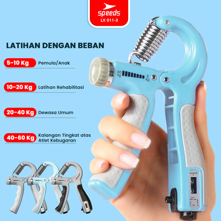 SPEEDS Handgrip Hand Grip 5-60 kg Alat bantu fitness Otot lengan Portable 011-3