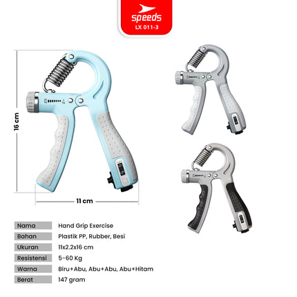 SPEEDS Handgrip Hand Grip 5-60 kg Alat bantu fitness Otot lengan Portable 011-3