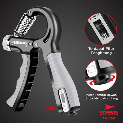 SPEEDS Handgrip Hand Grip 5-60Kg Alat Fitness Tangan Olahraga Gym Fitness 011-6