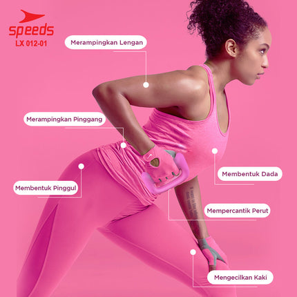 SPEEDS Dumbell Barbel 1Kg Vinyl cewek matrass yoga ball yoga mat gym Neoprene Barbel Mini 012-1