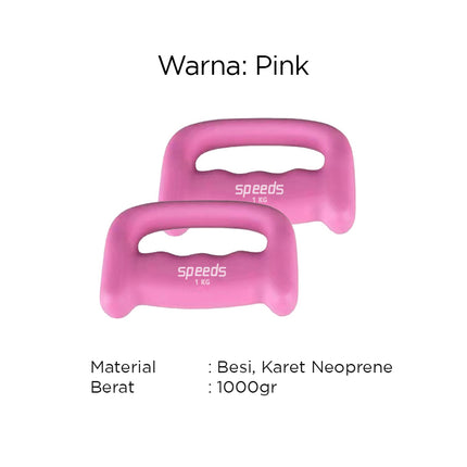 SPEEDS Dumbell Barbel 1Kg Vinyl cewek matrass yoga ball yoga mat gym Neoprene Barbel Mini 012-1