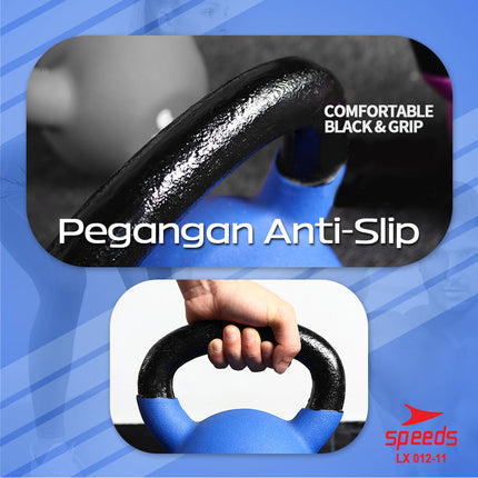 SPEEDS Dumbell Barbel Vinyl Kettle 10Kg Alat untuk Membuat Otot Tangan Gym Dumbel 012-11 10kg