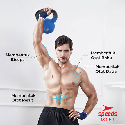 SPEEDS Dumbell Barbel Vinyl Kettle 10Kg Alat untuk Membuat Otot Tangan Gym Dumbel 012-11 10kg