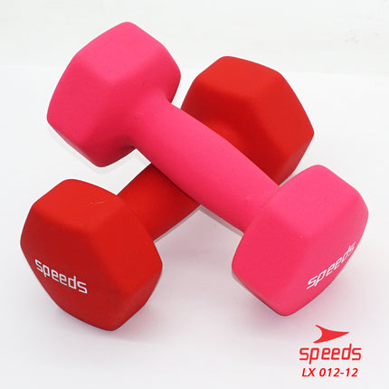 SPEEDS Dumbell Barbel Vinyl Cewek Matrass Yoga Ball Yoga Mat Gym Neoprene Barbel Mini 4kg 012-12