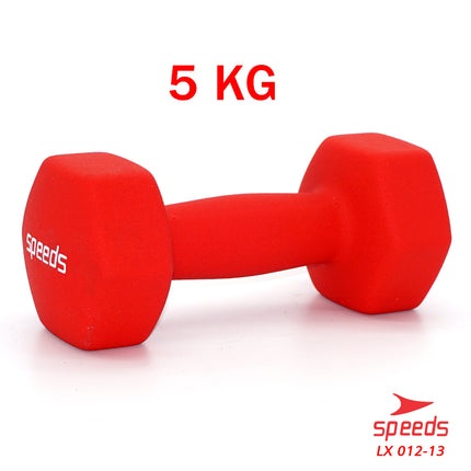 SPEEDS Dumbell Barbel Vinyl cewek matrass yoga ball yoga mat gym Neoprene Barbel Mini 5kg 012-13