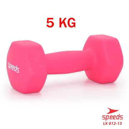 SPEEDS Dumbell Barbel Vinyl cewek matrass yoga ball yoga mat gym Neoprene Barbel Mini 5kg 012-13