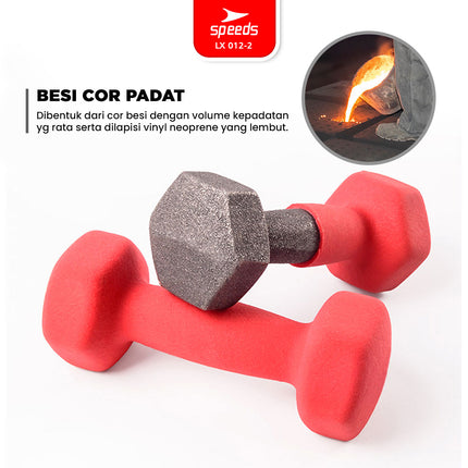 SPEEDS Dumbell Barbel Vinyl cewek matrass yoga ball yoga mat gym  Neoprene Barbel Mini 012-2