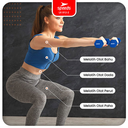 SPEEDS Dumbell Barbel Vinyl cewek matrass yoga ball yoga mat gym  Neoprene Barbel Mini 012-2