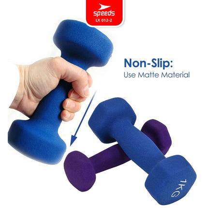 SPEEDS Dumbell Barbel Vinyl cewek matrass yoga ball yoga mat gym  Neoprene Barbel Mini 012-2