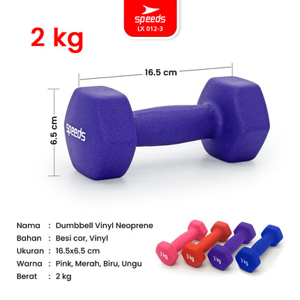 SPEEDS Dumbell Barbel Vinyl cewek matrass yoga ball yoga mat gym Neoprene Barbel Mini 012-3