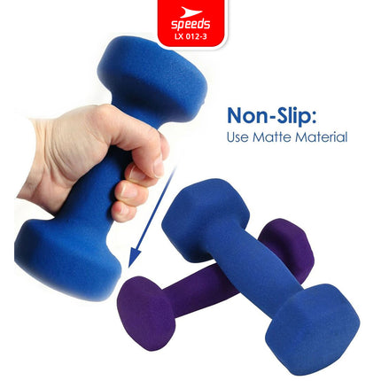 SPEEDS Dumbell Barbel Vinyl cewek matrass yoga ball yoga mat gym Neoprene Barbel Mini 012-3