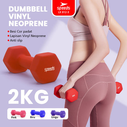 SPEEDS Dumbell Barbel Vinyl cewek matrass yoga ball yoga mat gym Neoprene Barbel Mini 012-3