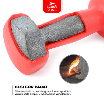 SPEEDS Dumbell Barbel Vinyl cewek matrass yoga ball yoga mat gym Neoprene Barbel Mini 012-4