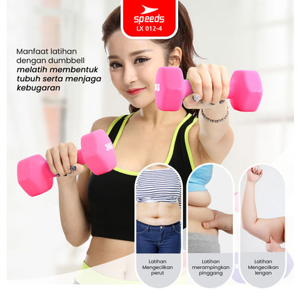 SPEEDS Dumbell Barbel Vinyl cewek matrass yoga ball yoga mat gym Neoprene Barbel Mini 012-4