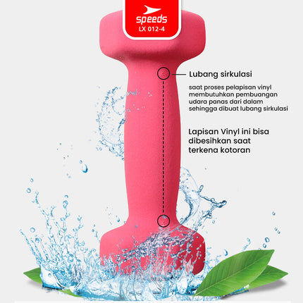 SPEEDS Dumbell Barbel Vinyl cewek matrass yoga ball yoga mat gym Neoprene Barbel Mini 012-4