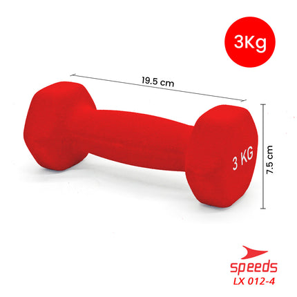 SPEEDS Dumbell Barbel Vinyl cewek matrass yoga ball yoga mat gym Neoprene Barbel Mini 012-4